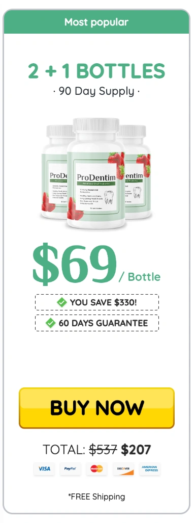 ProDentim three bottles order